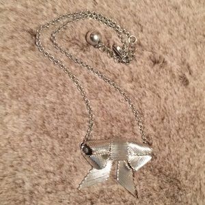 Kate Spade Silver All Wrapped Up Bow Necklace